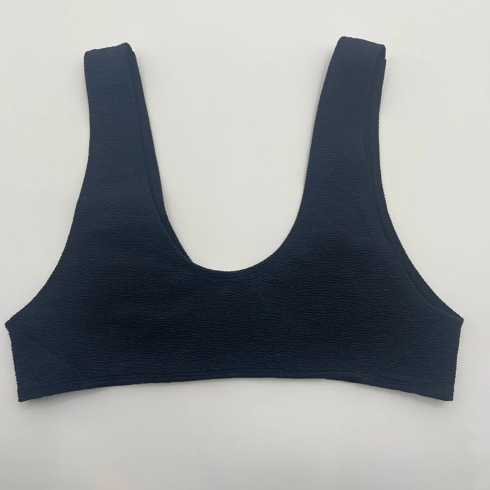 Lovewave bikini textured black top revolve size small